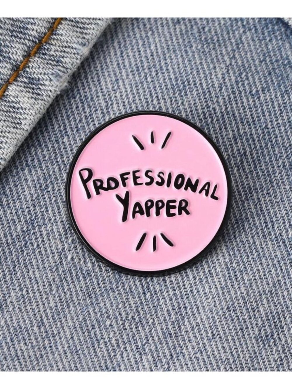 PROFESSIONAL YAPPER Pink Backpack Lapel Enamel Pin NEW